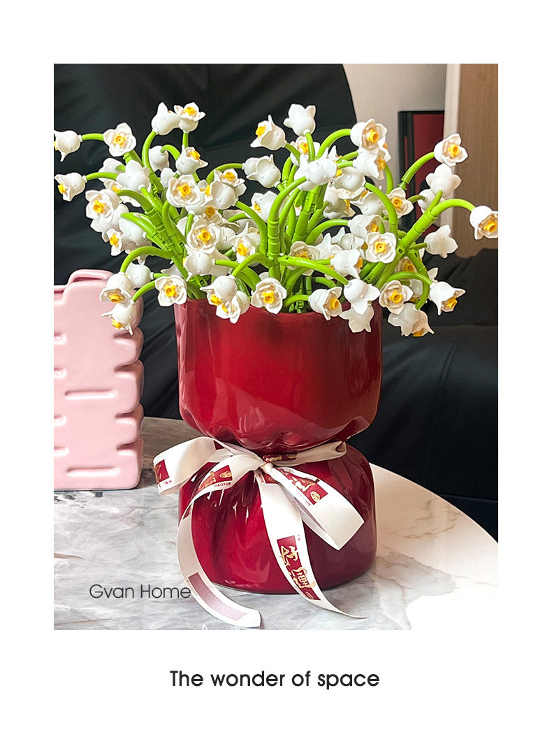 Artisan Handcrafted Ceramic Vase - Minimalist Home Decor with Stable Base(Paintings) - Image 5