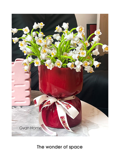 Artisan Handcrafted Ceramic Vase - Minimalist Home Decor with Stable Base(Paintings) - Image 5
