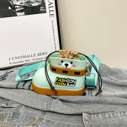Adjustable Silicone Crossbody Bag - Multi-Way Lightweight Purse with Spacious Design(turquoise)