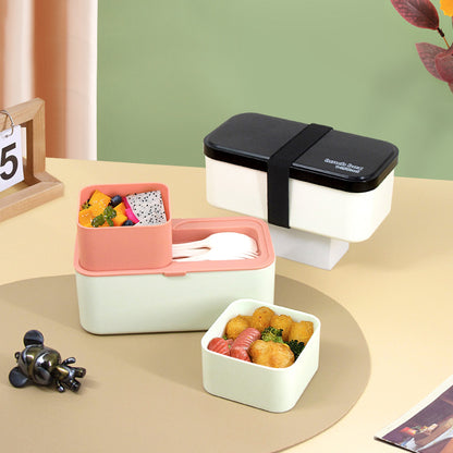 Eco - Friendly Lunch Box - Portable with Compartments(pink) - Image 3
