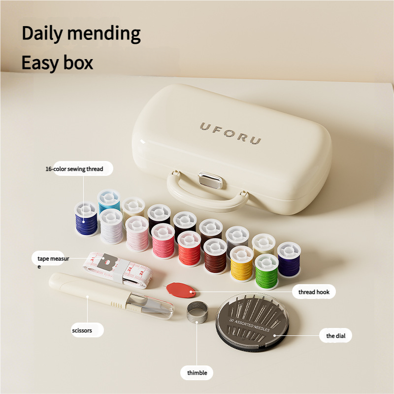 Complete Sewing Kit - Portable with Organized Compartments(white) - Image 2