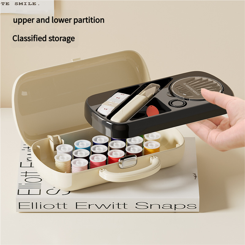 Complete Sewing Kit - Portable with Organized Compartments(white) - Image 3