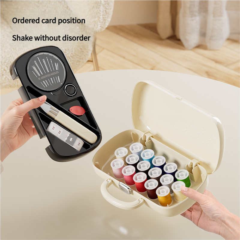 Complete Sewing Kit - Portable with Organized Compartments(white) - Image 4