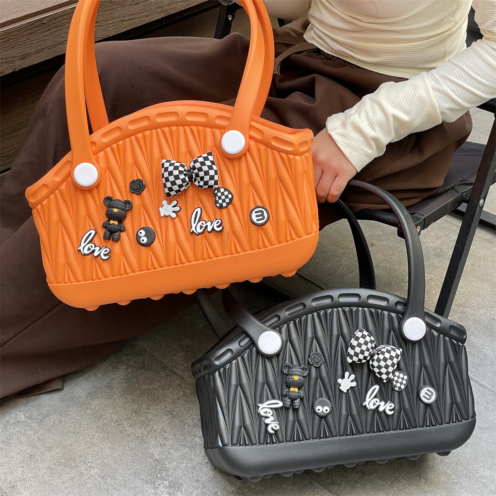 Stylish Handbag - Spacious with Decorative Elements(light green) - Image 2