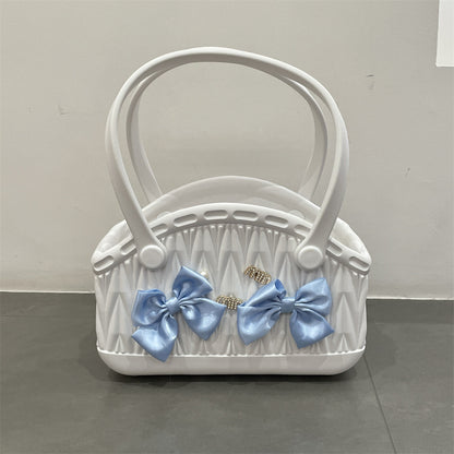 Stylish Handbag - Spacious with Decorative Elements(Beige)