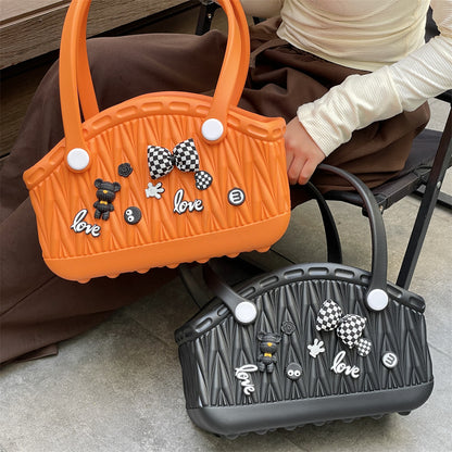 Stylish Handbag - Spacious with Decorative Elements(pink) - Image 2