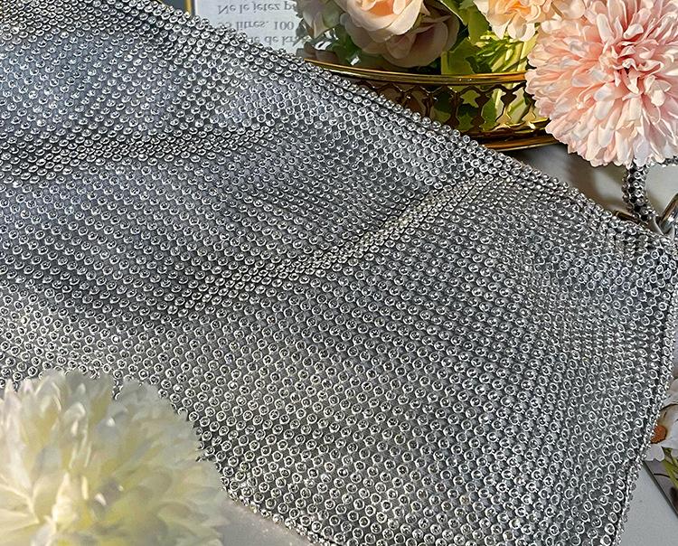 Modern Handbag - Elegant with Decorative Accents(silver) - Image 3