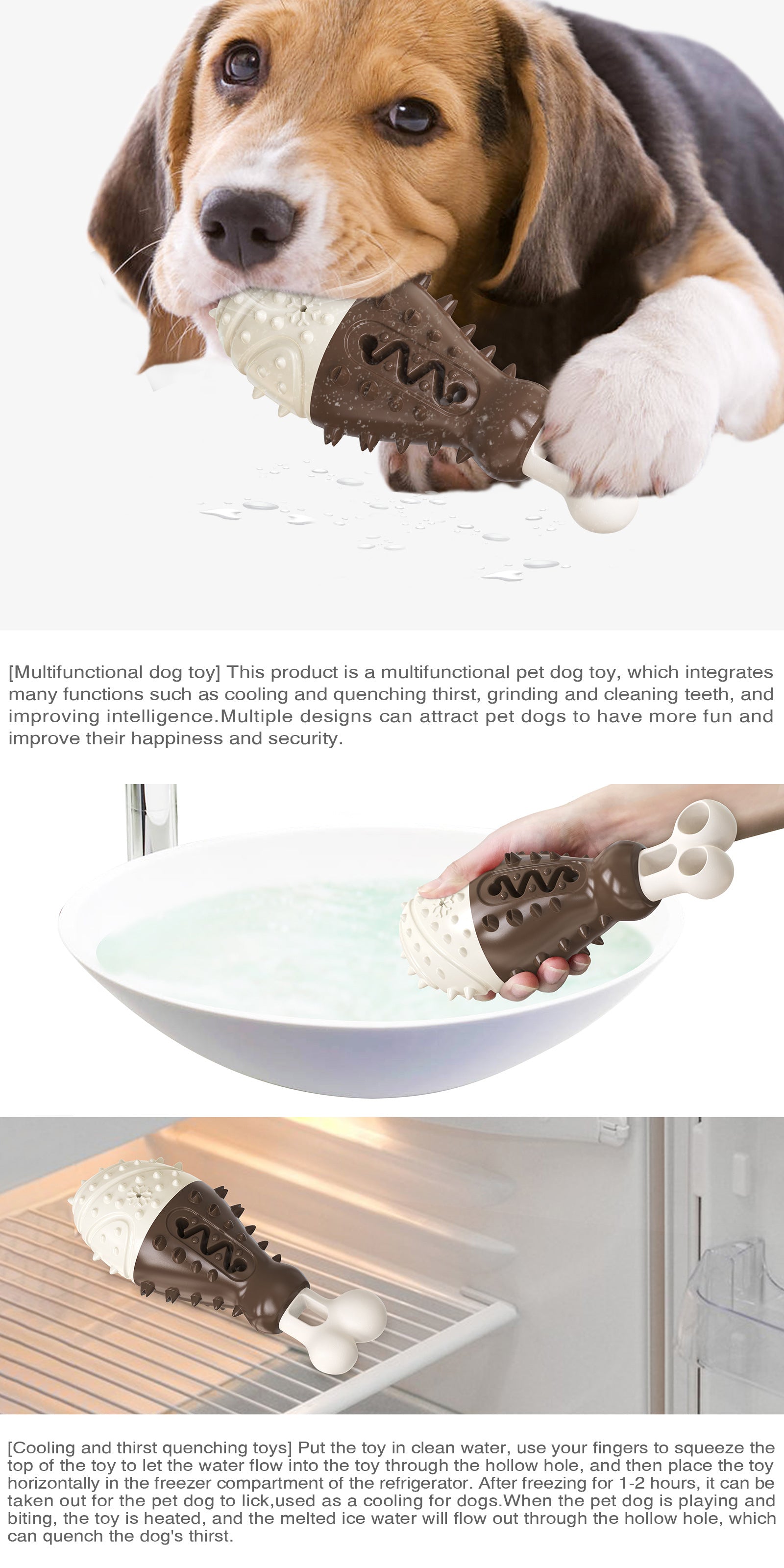 Multifunctional Dog Toy with Cooling, Dental Care & Floating Features(orange) - Image 3