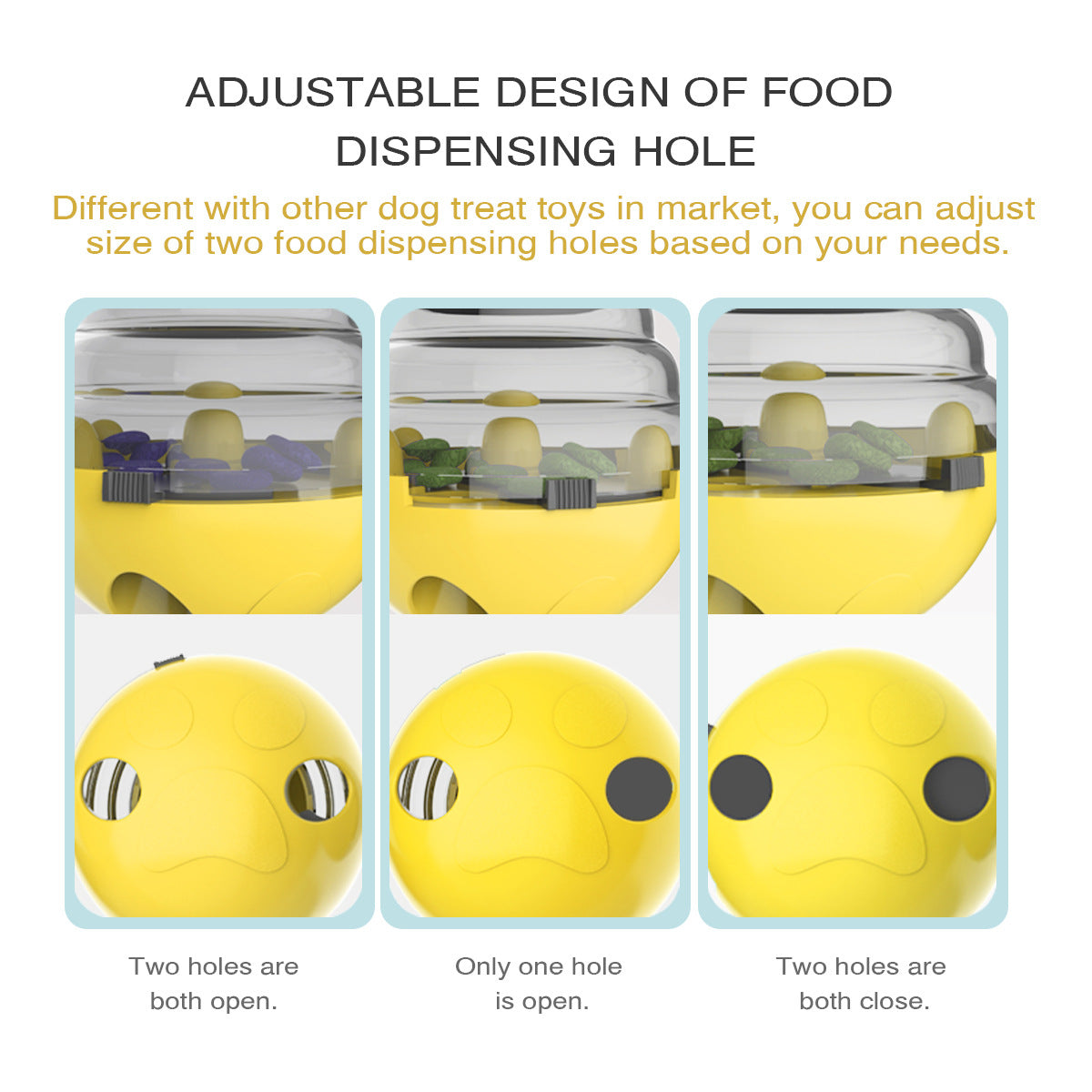 Interactive Dog Puzzle Feeder with Adjustable Food Dispensing Holes(Green) - Image 5