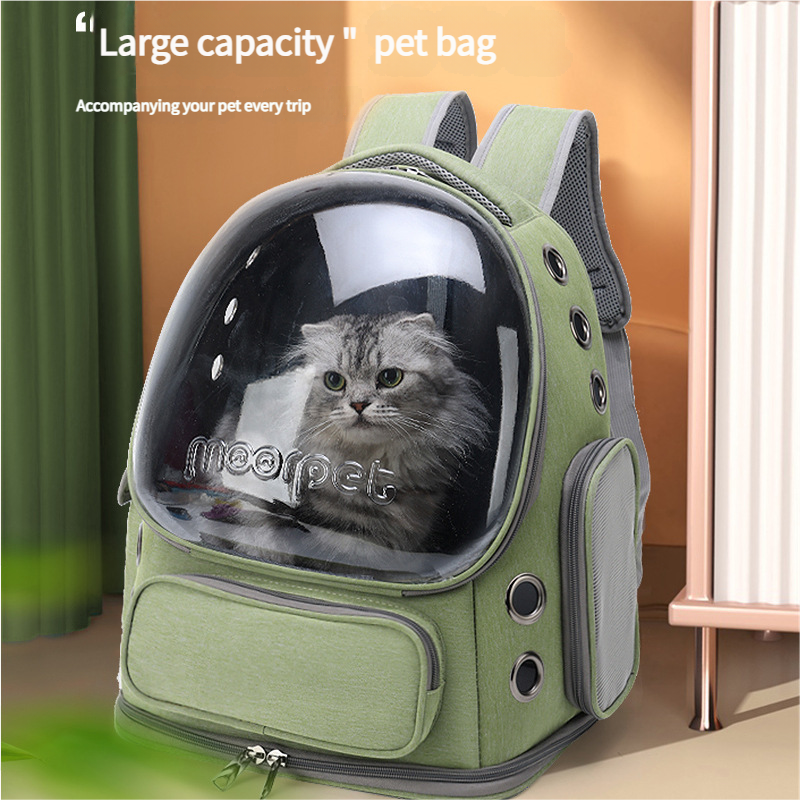 Spacious Pet Carrier with Ventilation System & Water-Resistant Design(green) - Image 4