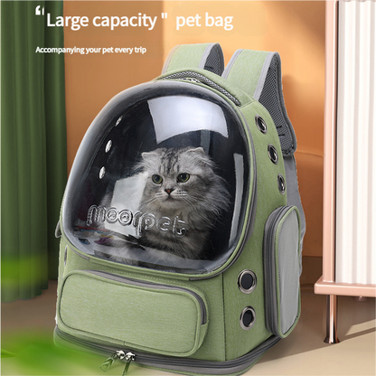 Spacious Pet Carrier with Ventilation System & Water-Resistant Design(green) - Image 4