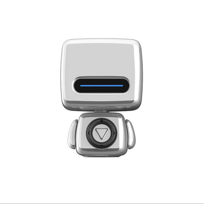 Mini Robot Style Bluetooth Speaker - Portable, 8-9 Hr Playtime, Built-in Mic & Lanyard(Silver Gray) - Image 4