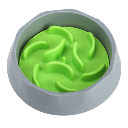 Slow Feeder Dog Bowl Set - Anti-Choke Puzzle Feeder Insert & Bowl for Healthy Eating Habits(cyan)
