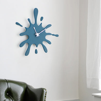 Creative Splatter Design Wall Clock - Silent Movement, Modern Decorative Timepiece(yellow) - Image 4