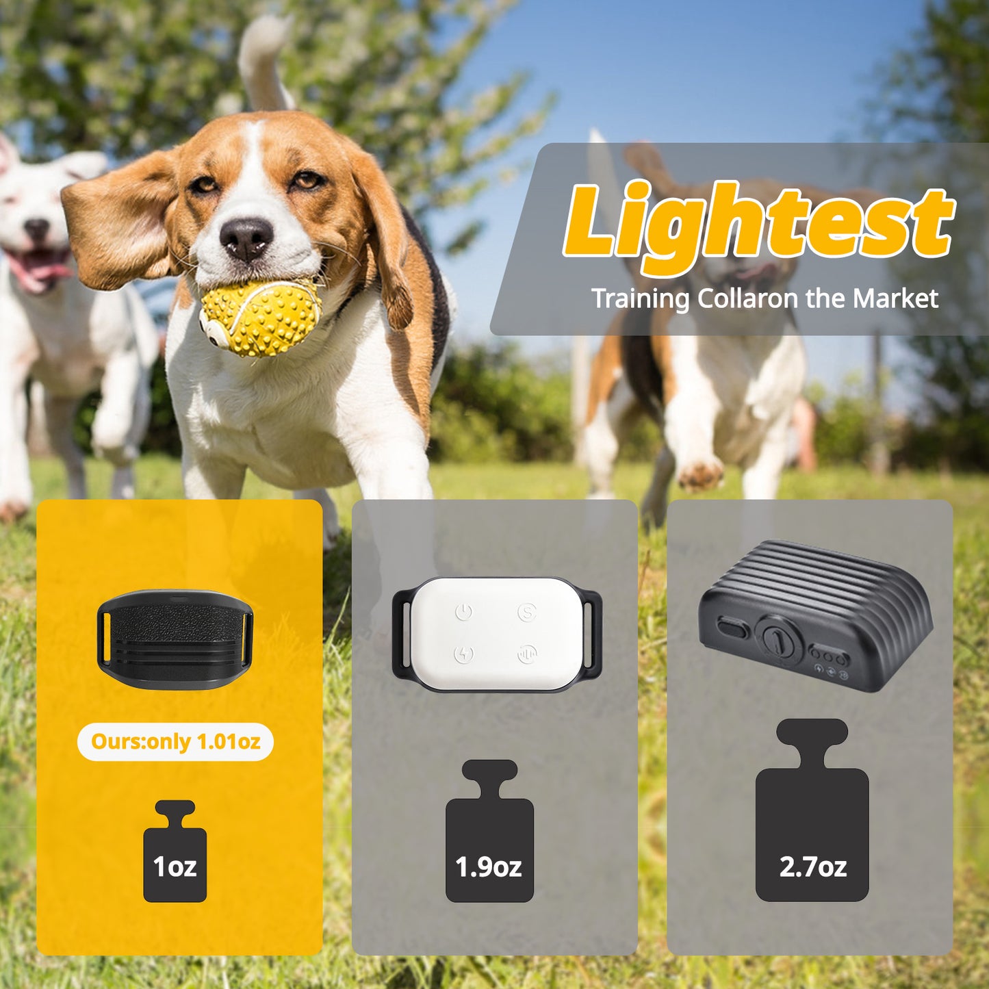 Ultra-Small & Lightweight Dog Training Collar with Remote - 3 Modes, Adjustable Levels, Fits All Sizes(black) - Image 3