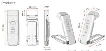 Portable Clip-On LED Reading Light - USB Rechargeable, 3 Color Modes & 5 Brightness Levels(black) - Image 3