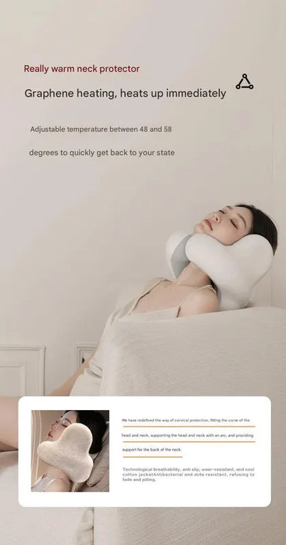 Smart Neck Pillow with Dual Noise Reduction, HIFI Bluetooth Music & Graphene Heating - Sleep Elf" Travel Pillow(black)" - Image 4