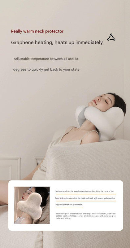 Smart Neck Pillow with Dual Noise Reduction, HIFI Bluetooth Music & Graphene Heating - Sleep Elf" Travel Pillow(Lake blue)" - Image 4