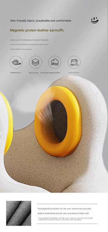 Smart Neck Pillow with Dual Noise Reduction, HIFI Bluetooth Music & Graphene Heating - Sleep Elf" Travel Pillow(Sky blue)" - Image 5