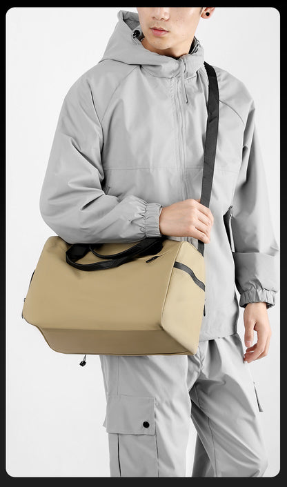 Large Capacity Travel Duffel Bag with Shoe Compartment & Wet Pocket - Multi-Purpose Gym & Weekend Bag(Grey) - Image 3