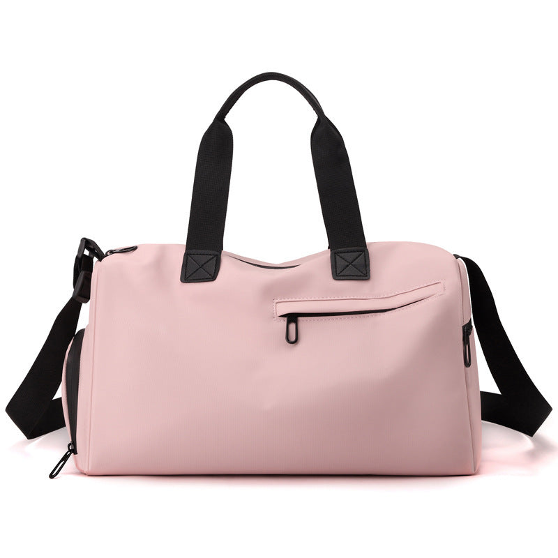 Large Capacity Travel Duffel Bag with Shoe Compartment & Wet Pocket - Multi-Purpose Gym & Weekend Bag(Pink)