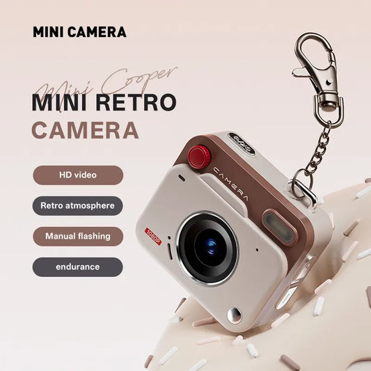 Mini Retro Keychain Camera - 48MP Photos, 1080P HD Video with Built-in Filters & Flash(green) - Image 2