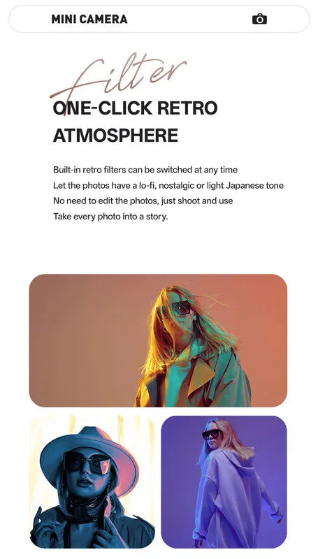 Mini Retro Keychain Camera - 48MP Photos, 1080P HD Video with Built-in Filters & Flash(black and white) - Image 5