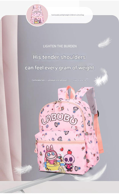 Kids Cartoon Character 3-Piece Backpack Set - Lightweight School Bag with Lunch Bag & Pencil Case(Light brown) - Image 2