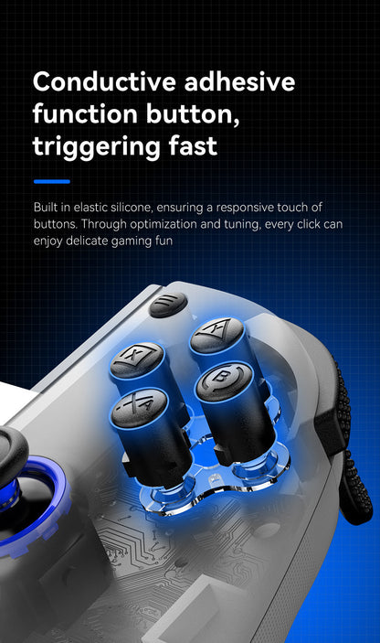 Multi-Platform Telescopic Gaming Controller - Hall Triggers, Esports 3D Joysticks & Macro Programming(white) - Image 7