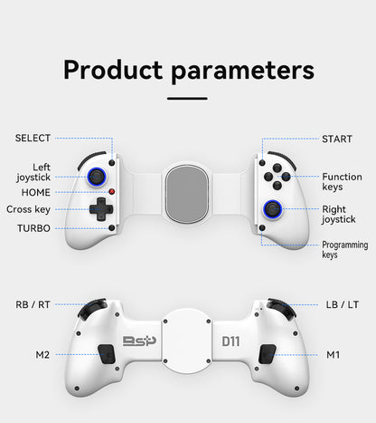 Multi-Platform Telescopic Gaming Controller - Hall Triggers, Esports 3D Joysticks & Macro Programming(white) - Image 9