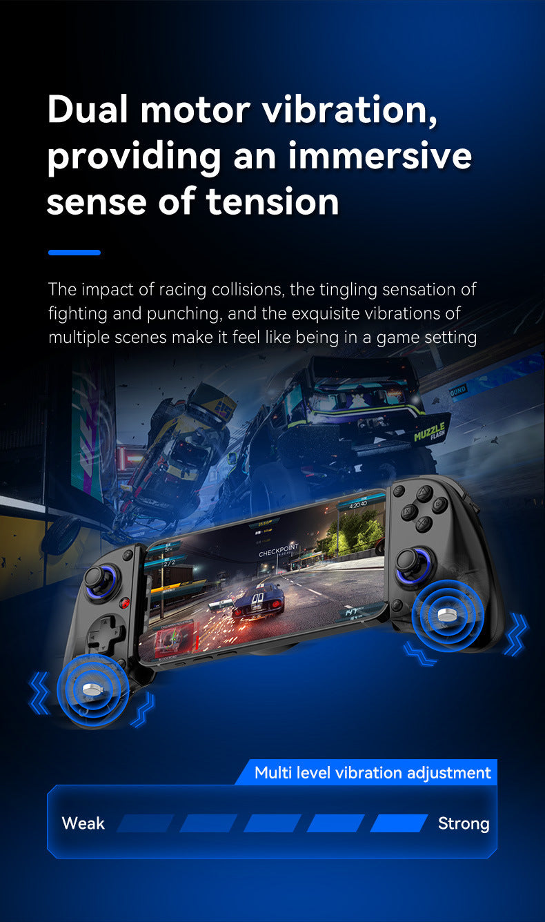 Multi-Platform Telescopic Gaming Controller - Hall Triggers, Esports 3D Joysticks & Macro Programming(black With radiator) - Image 8