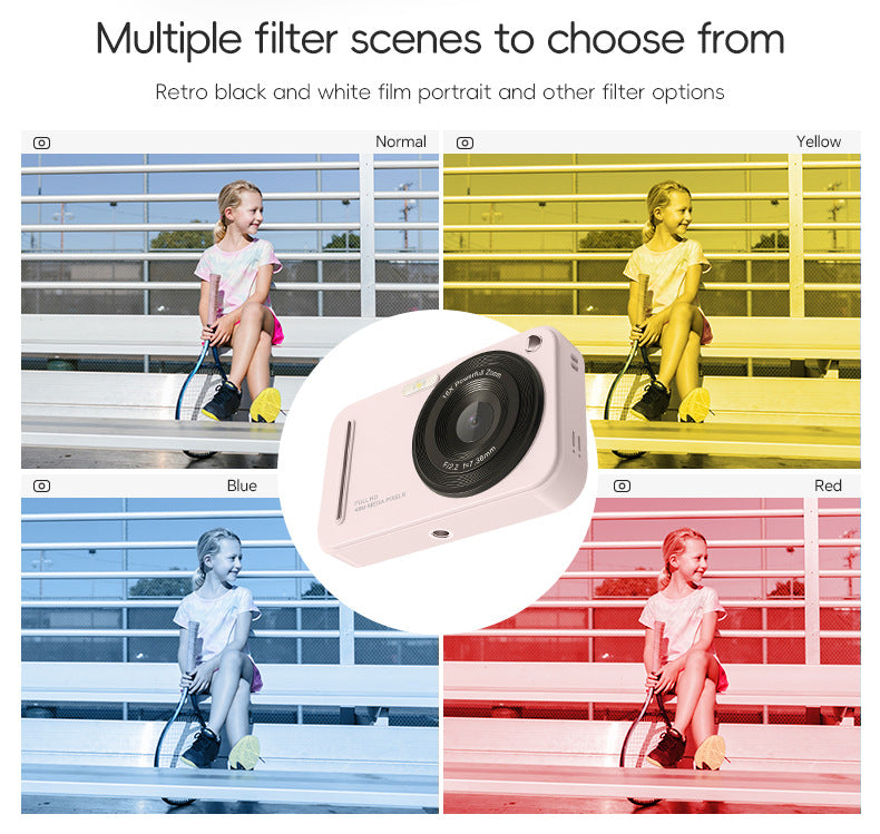 48MP Digital Camera with 16x Zoom & AF Autofocus - Full HD Vlogging Camera for Beginners & Kids(Black) - Image 7
