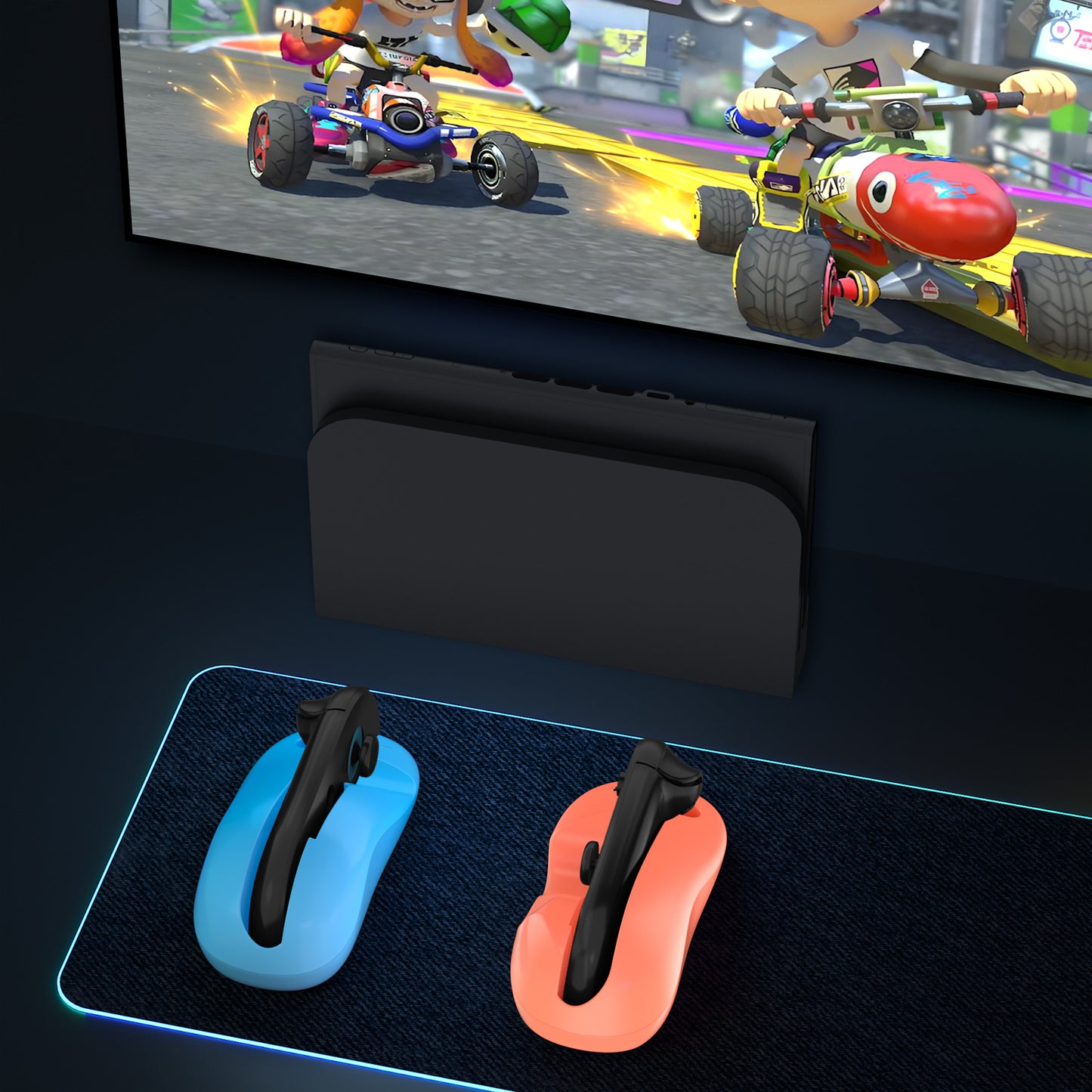 Ergonomic Mouse Grip for Nintendo Switch Joy-Con - 2-Pack Controller Holder (black) - Image 6