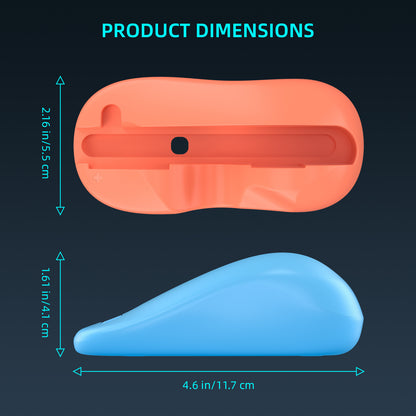 Ergonomic Mouse Grip for Nintendo Switch Joy-Con - 2-Pack Controller Holder (Orange Blue) - Image 4