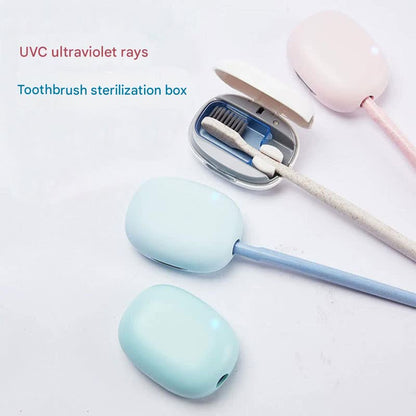 Portable UVC Toothbrush Sterilizer Case - 5-Minute Automatic Sanitizer, USB-C Rechargeable(blue) - Image 2