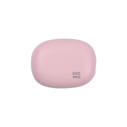 Portable UVC Toothbrush Sterilizer Case - 5-Minute Automatic Sanitizer, USB-C Rechargeable(pink)