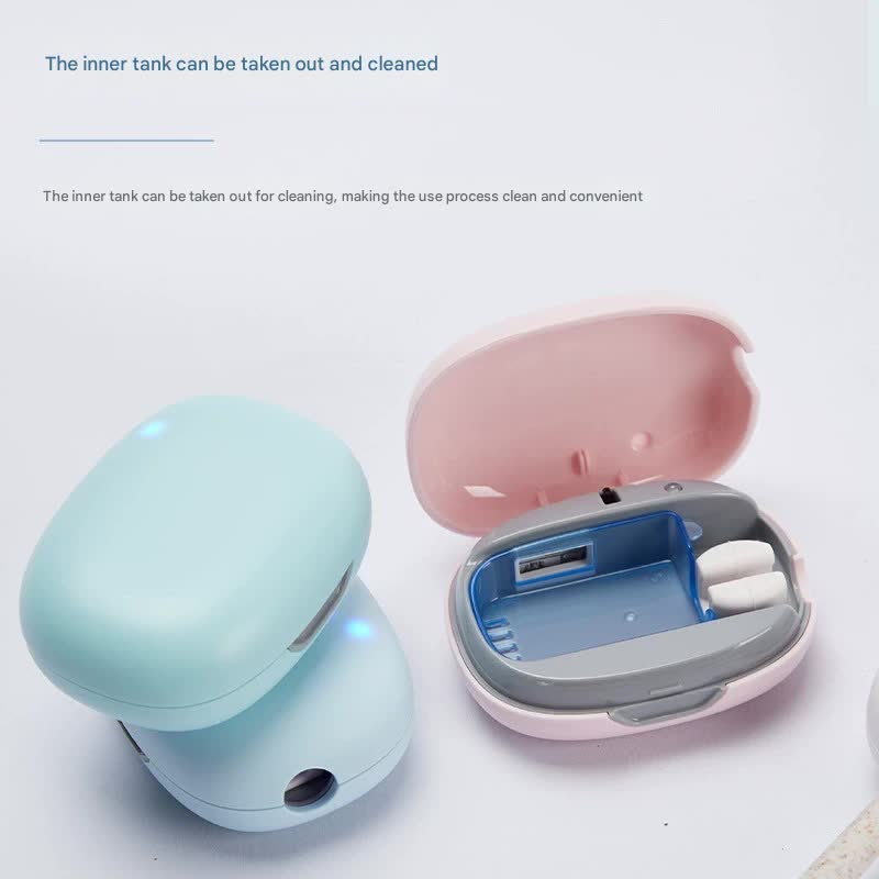 Portable UVC Toothbrush Sterilizer Case - 5-Minute Automatic Sanitizer, USB-C Rechargeable(pink) - Image 3