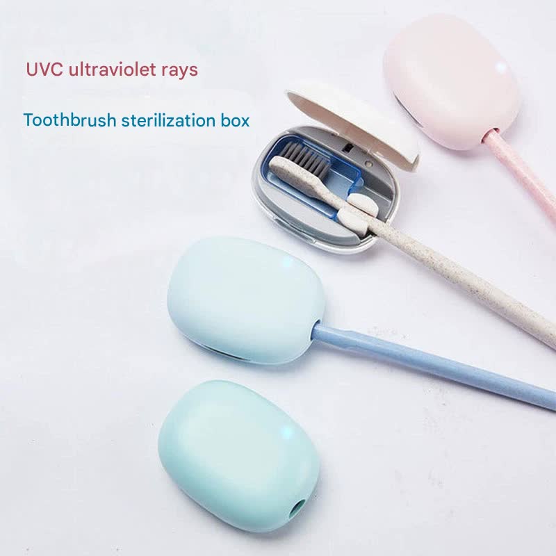 Portable UVC Toothbrush Sterilizer Case - 5-Minute Automatic Sanitizer, USB-C Rechargeable(white) - Image 2