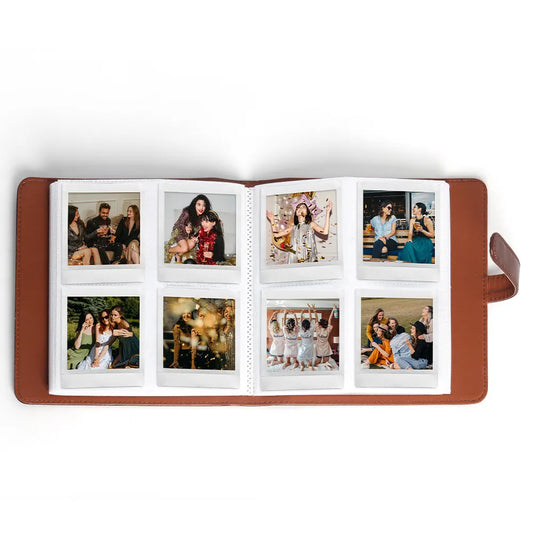 PU Leather Instant Photo Album - Holds 288 Photos, Compatible with Instax Square & Mini Films(pink) - Image 3