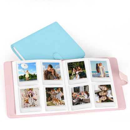 PU Leather Instant Photo Album - Holds 288 Photos, Compatible with Instax Square & Mini Films(pink) - Image 4