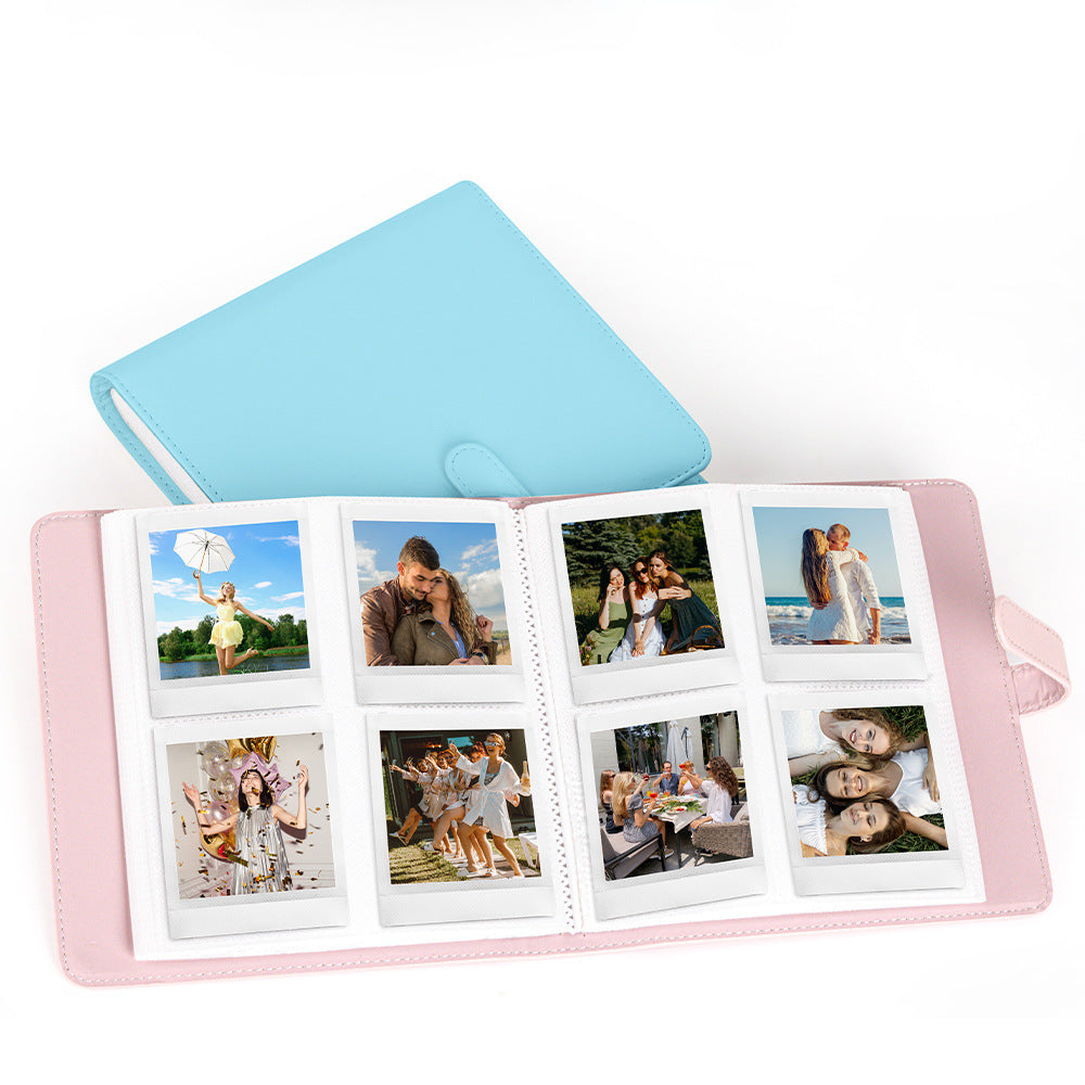 PU Leather Instant Photo Album - Holds 288 Photos, Compatible with Instax Square & Mini Films(blue) - Image 4
