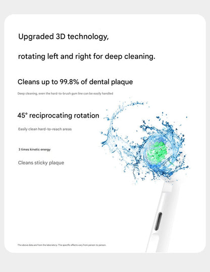 Rotating Electric Toothbrush with 3D Cleaning Action - 3 Modes, IPX7 Waterproof, with Travel Case & 6 Brush Heads(black) - Image 4