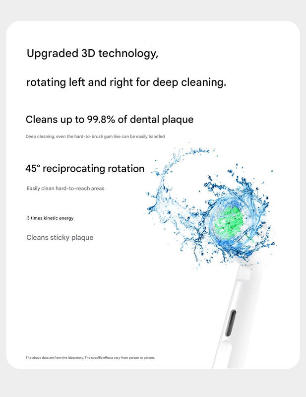 Rotating Electric Toothbrush with 3D Cleaning Action - 3 Modes, IPX7 Waterproof, with Travel Case & 6 Brush Heads(pink) - Image 4