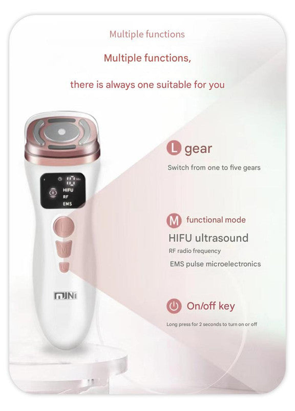 3-in-1 Facial Firming & Anti-Wrinkle Device with HIFU, RF & EMS Technology(White) - Image 4
