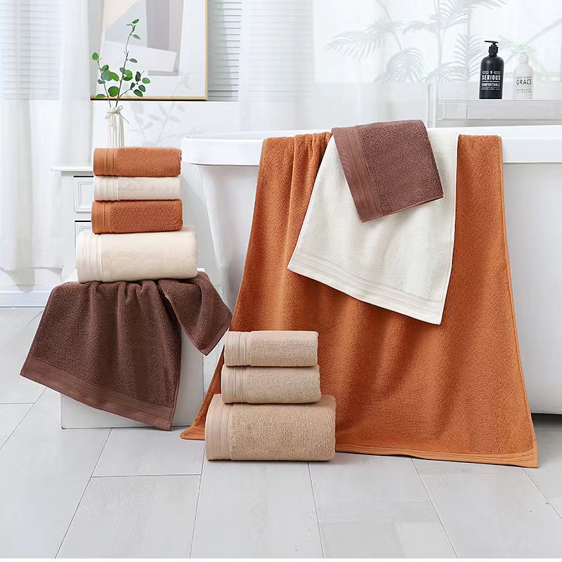 Luxury Combed Cotton Towel Collection - Highly Absorbent, Soft & Durable for Bath, Hand, and Face(Dark brown) - Image 2