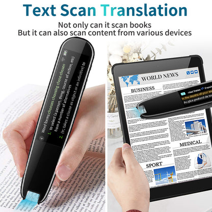 Smart AI Scan & Voice Translator Pen - 112+ Languages, Offline Mode, HD Touchscreen & Dictionary(black) - Image 4