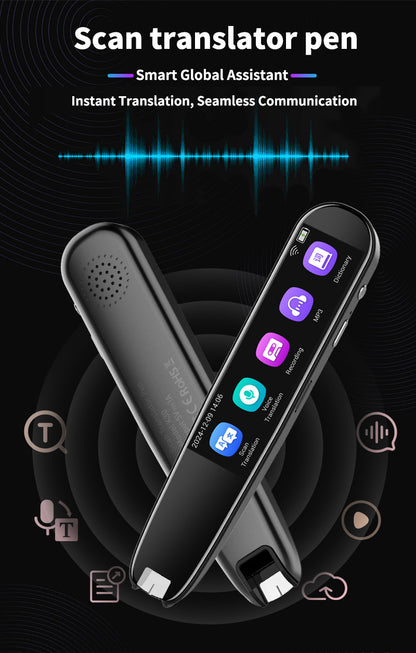 Smart AI Scan & Voice Translator Pen - 112+ Languages, Offline Mode, HD Touchscreen & Dictionary(black) - Image 6