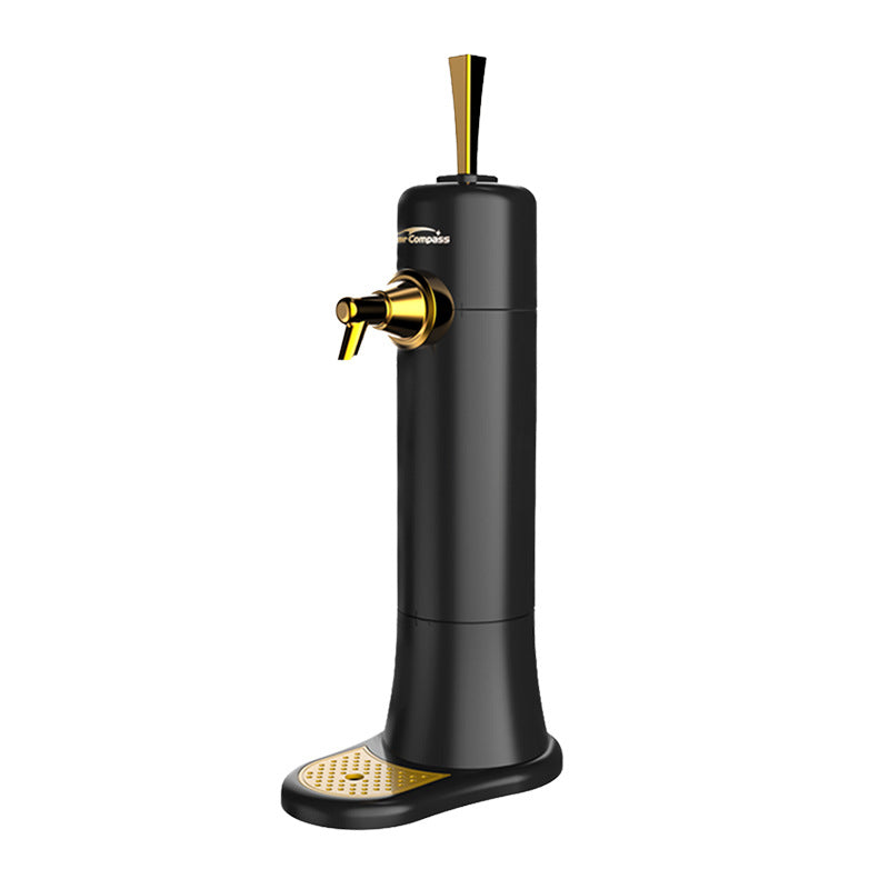 Ultrasonic Beer Foam Creator & Dispenser - Portable Tap for Canned & Bottled Beer with Cooling System(black)