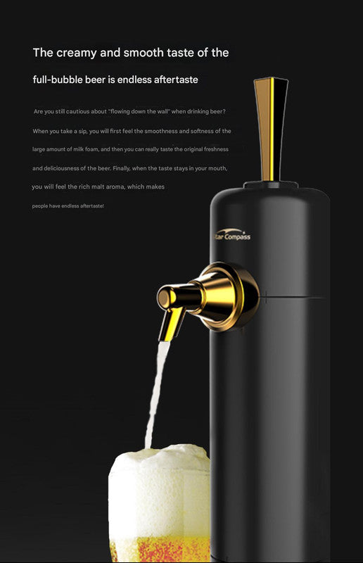 Ultrasonic Beer Foam Creator & Dispenser - Portable Tap for Canned & Bottled Beer with Cooling System(black) - Image 7