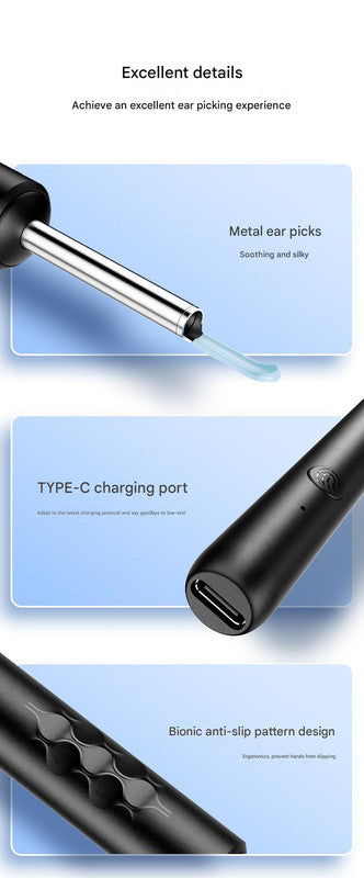 Smart Visual Ear Cleaner with HD WiFi Camera - Gentle Silicone Tips, USB-C Rechargeable Otoscope for Safe Ear Wax Removal(White Premium Edition) - Image 4